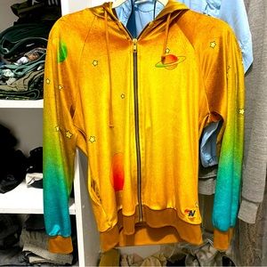 Aviator Nation Galaxy Velvet Hoodie size XS in gold